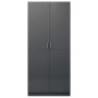 Armario de madera contrachapada gris brillo 90x52x200cm von , Kleiderschränke - Ref: Foro24-800638, Preis: 245,91 €, Rabatt: %