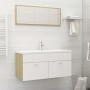 Set de muebles de baño 2 pzas madera contrachapada blanco roble by , Bathroom furniture - Ref: Foro24-804814, Price: 82,57 €,...