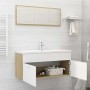 Set de muebles de baño 2 pzas madera contrachapada blanco roble by , Bathroom furniture - Ref: Foro24-804814, Price: 82,57 €,...