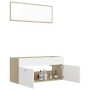 Set de muebles de baño 2 pzas madera contrachapada blanco roble by , Bathroom furniture - Ref: Foro24-804814, Price: 82,57 €,...