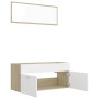 Set de muebles de baño 2 pzas madera contrachapada blanco roble by , Bathroom furniture - Ref: Foro24-804814, Price: 82,57 €,...