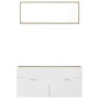 Set de muebles de baño 2 pzas madera contrachapada blanco roble by , Bathroom furniture - Ref: Foro24-804814, Price: 82,57 €,...