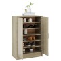 Mueble zapatero madera contrachapada roble Sonoma 60x35x92 cm de , Zapateros y organizadores de calzado - Ref: Foro24-808930,...
