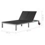 Tumbona doble con ruedas ratán sintético negro von , Liegen - Ref: Foro24-43977, Preis: 288,26 €, Rabatt: %