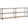 Mesa consola madera de ingeniería roble Sonoma 200x29x75 cm by , Side tables - Ref: Foro24-834111, Price: 130,66 €, Discount: %