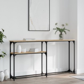 Mesa consola madera de ingeniería roble Sonoma 145x22,5x75 cm by , Side tables - Ref: Foro24-834096, Price: 57,21 €, Discount: %