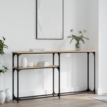 Mesa consola madera de ingeniería roble Sonoma 145x22,5x75 cm by , Side tables - Ref: Foro24-834096, Price: 57,21 €, Discount: %