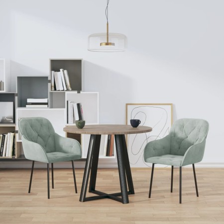 Sillas de comedor 2 unidades terciopelo gris claro von , Essstühle - Ref: Foro24-344845, Preis: 145,90 €, Rabatt: %