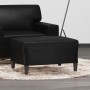 Reposapiés de cuero sintético negro 70x55x41 cm by , Ottomans - Ref: Foro24-349311, Price: 59,97 €, Discount: %