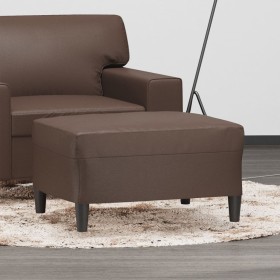 Reposapiés de cuero sintético marrón 70x55x41 cm by , Ottomans - Ref: Foro24-349313, Price: 60,50 €, Discount: %