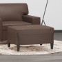 Reposapiés de cuero sintético marrón 70x55x41 cm by , Ottomans - Ref: Foro24-349313, Price: 60,50 €, Discount: %