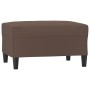 Reposapiés de cuero sintético marrón 70x55x41 cm by , Ottomans - Ref: Foro24-349313, Price: 60,50 €, Discount: %