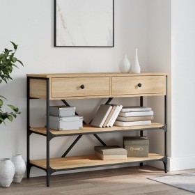 Mesa consola cajones estantes madera de ingeniería roble Sonoma von , Seitentische - Ref: Foro24-833404, Preis: 131,41 €, Rab...