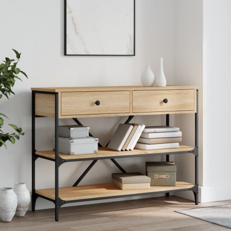 Mesa consola cajones estantes madera de ingeniería roble Sonoma von , Seitentische - Ref: Foro24-833404, Preis: 131,87 €, Rab...