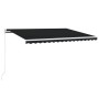 Retractable manual awning in anthracite gray, 450x350 cm. by vidaXL, Awnings - Ref: Foro24-3068999, Price: 391,45 €, Discount: %