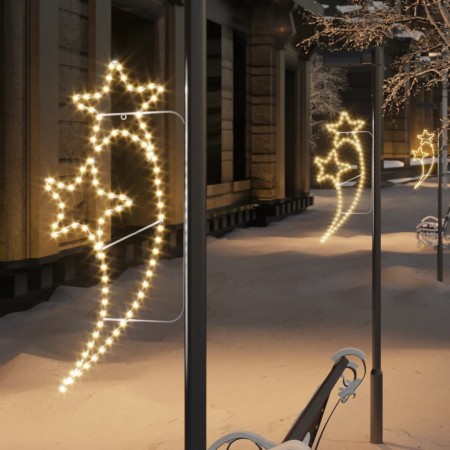 Tira de luces de estrella 2 uds blanco cálido 125,5x53x4,5 cm von , Weihnachtsbeleuchtung - Ref: Foro24-343318, Preis: 73,66 ...