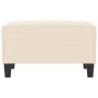 Reposapiés tela de microfibra beige 70x55x41 cm by , Ottomans - Ref: Foro24-349366, Price: 61,35 €, Discount: %