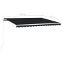 Manuell einfahrbare Markise anthrazitgrau 450x350 cm von vidaXL, Markisen - Ref: Foro24-3068999, Preis: 394,84 €, Rabatt: %