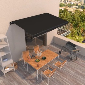 Toldo retráctil manual gris antracita 400x350 cm de vidaXL, Toldos - Ref: Foro24-3069179, Precio: 357,10 €, Descuento: %