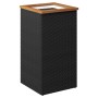 Jardinera de ratán sintético negro 40x40x80 cm by , Pots and planters - Ref: Foro24-319415, Price: 79,17 €, Discount: %