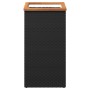 Jardinera de ratán sintético negro 40x40x80 cm by , Pots and planters - Ref: Foro24-319415, Price: 79,17 €, Discount: %