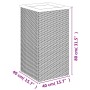 Jardinera de ratán sintético negro 40x40x80 cm by , Pots and planters - Ref: Foro24-319415, Price: 79,17 €, Discount: %