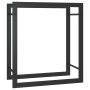 Leñero de acero negro mate 50x28x56 cm by , Firewood bags and holders - Ref: Foro24-350304, Price: 24,36 €, Discount: %