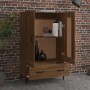 Aparador alto de madera contrachapada marrón roble 70x31x115 cm de , Aparadores - Ref: Foro24-817488, Precio: 94,80 €, Descue...