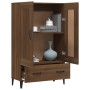 Aparador alto de madera contrachapada marrón roble 70x31x115 cm de , Aparadores - Ref: Foro24-817488, Precio: 94,80 €, Descue...