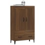 Aparador alto de madera contrachapada marrón roble 70x31x115 cm de , Aparadores - Ref: Foro24-817488, Precio: 94,80 €, Descue...