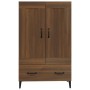 Aparador alto de madera contrachapada marrón roble 70x31x115 cm de , Aparadores - Ref: Foro24-817488, Precio: 94,80 €, Descue...