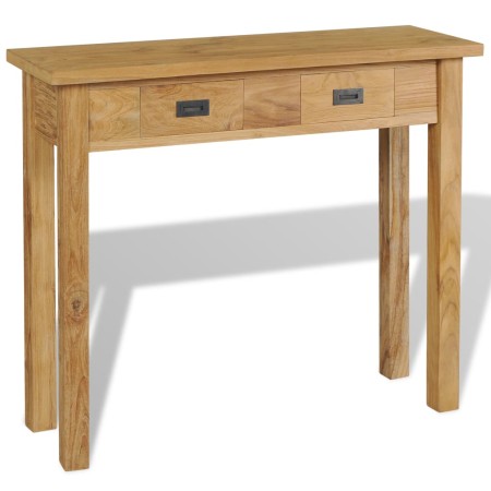 Mesa consola madera de teca maciza 90x30x80 cm by , Side tables - Ref: Foro24-244481, Price: 198,79 €, Discount: %