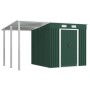 Cobertizo jardín con tejado extendido acero verde 346x193x181 cm by , Sheds - Ref: Foro24-144037, Price: 687,32 €, Discount: %