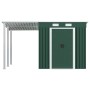 Cobertizo jardín con tejado extendido acero verde 346x193x181 cm by , Sheds - Ref: Foro24-144037, Price: 687,32 €, Discount: %