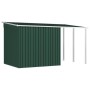Cobertizo jardín con tejado extendido acero verde 346x193x181 cm by , Sheds - Ref: Foro24-144037, Price: 687,32 €, Discount: %