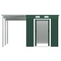 Cobertizo jardín con tejado extendido acero verde 346x193x181 cm by , Sheds - Ref: Foro24-144037, Price: 687,32 €, Discount: %