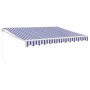 Toldo retráctil aluminio y tela azul y blanco 3,5x2,5 m de , Toldos - Ref: Foro24-3154422, Precio: 241,99 €, Descuento: %
