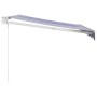 Toldo retráctil aluminio y tela azul y blanco 3,5x2,5 m de , Toldos - Ref: Foro24-3154422, Precio: 241,99 €, Descuento: %