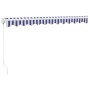 Toldo retráctil aluminio y tela azul y blanco 3,5x2,5 m de , Toldos - Ref: Foro24-3154422, Precio: 241,99 €, Descuento: %