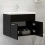 Cabinet with glossy black chipboard sink by vidaXL, bathroom vanities - Ref: Foro24-3071271, Price: 174,31 €, Discount: %