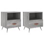 Mesitas noche 2 uds madera ingeniería gris Sonoma 40x35x47,5 cm de , Mesitas de noche - Ref: Foro24-827385, Precio: 54,93 €, ...
