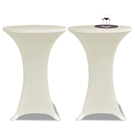 2 Manteles color crema ajustados para mesa de pie - 70 cm diámetro by , Covers - Ref: Foro24-241208, Price: 26,68 €, Discount: %