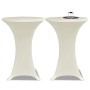 2 Manteles color crema ajustados para mesa de pie - 70 cm diámetro by , Covers - Ref: Foro24-241208, Price: 26,68 €, Discount: %