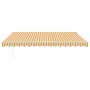 Toldo retráctil automático amarillo y blanco 4x3 m by , Awnings - Ref: Foro24-3154483, Price: 420,50 €, Discount: %