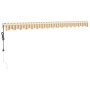 Toldo retráctil automático amarillo y blanco 4x3 m by , Awnings - Ref: Foro24-3154483, Price: 420,50 €, Discount: %