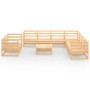 Juego de muebles de jardín 10 piezas madera maciza de pino by , Garden sets - Ref: Foro24-3075919, Price: 620,13 €, Discount: %