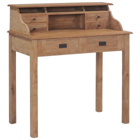 Escritorio de madera maciza de teca 90x50x100 cm by , Desks - Ref: Foro24-282851, Price: 376,49 €, Discount: %