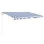 Automatische LED-Windsensor-Markise blau und weiß 450x350 cm von vidaXL, Markisen - Ref: Foro24-3069011, Preis: 700,36 €, Rab...