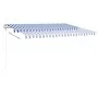 Automatische LED-Windsensor-Markise blau und weiß 450x350 cm von vidaXL, Markisen - Ref: Foro24-3069011, Preis: 655,97 €, Rab...