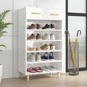 Mueble zapatero madera contrachapada blanco brillo 60x35x105 cm von , Schuhregale und Schuhorganisatoren - Ref: Foro24-812786...